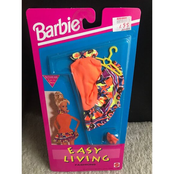 Barbie Easy Living Fashions - Easy To Dress (1991 Arco Toys, Mattel Dress Hanger - Picture 1 of 6